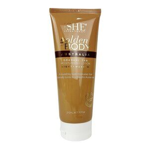 OM She Aromatherapy Golden Body Gradual Tan Lotion Light-Medium NEW Sealed